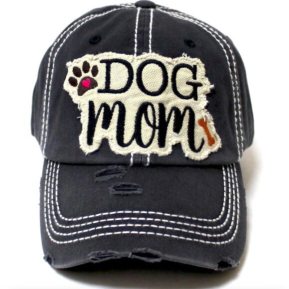 NEW NWT FUNKY JUNQUE Ballcap Dog Mom Bone Paw Patch Embroidery Hat Baseball Cap - Picture 1 of 11